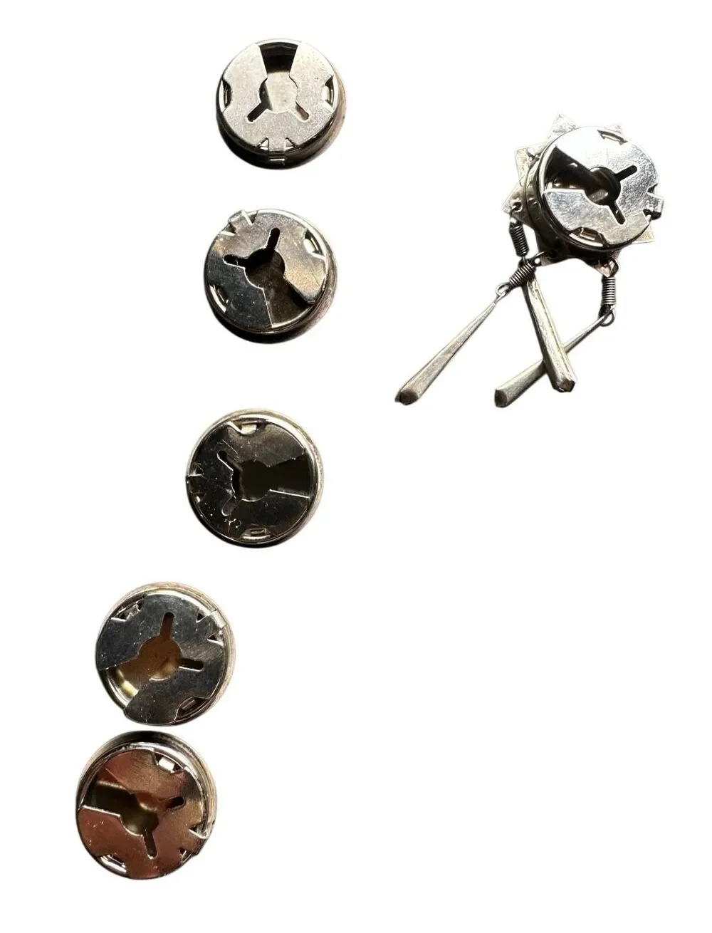 VTG Sterling Silver Southwestern Lizard Gecko Button Covers Set of 5 bonus Star